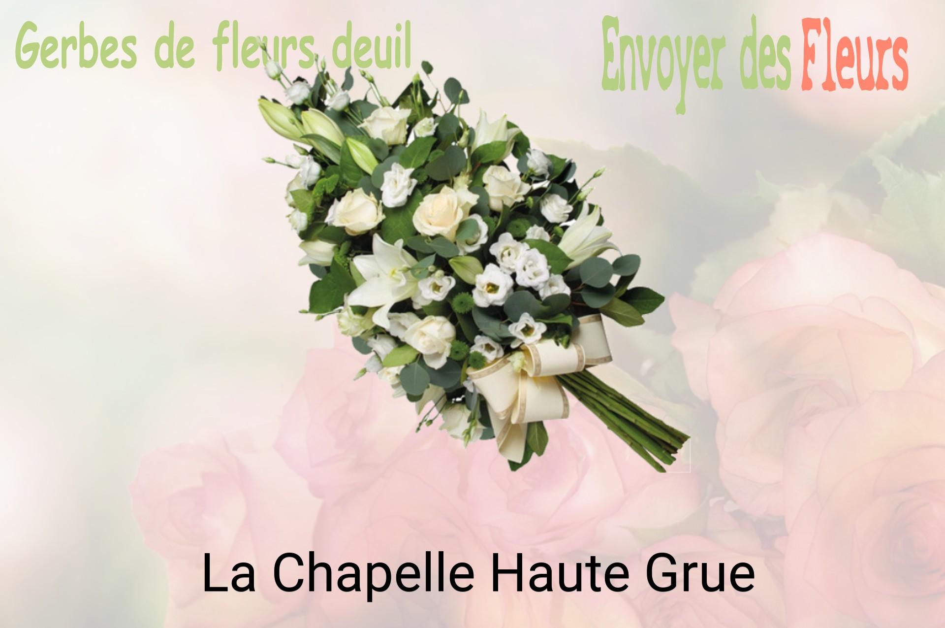 Gerbe de fleurs de deuil livrée à La Chapelle-Haute-Grue
